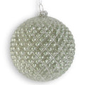 4 Inch Sage Green Glass Hobnail Ornament
