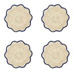 Set of 4 Handwoven Scalloped Edge Placemats - Seagrass