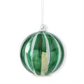 4.5 Inch LED Green Stripe Ornament