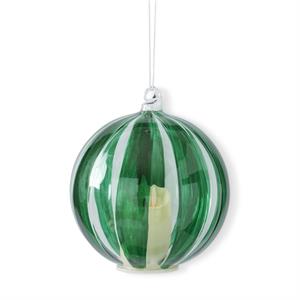 4.5 Inch LED Green Stripe Ornament