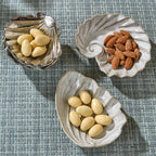 Artisanal Reactive Glaze Shell Tidbit Dish/Tray