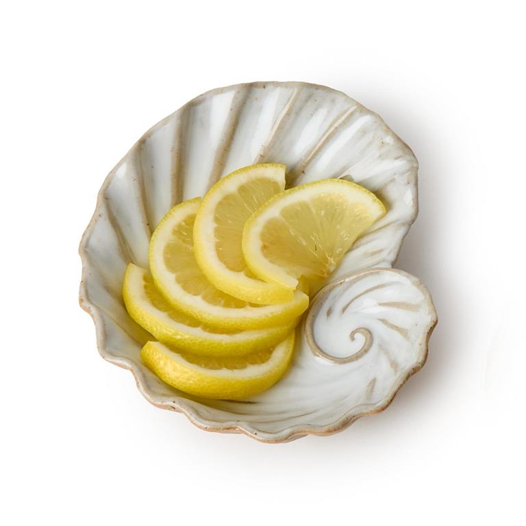 Artisanal Reactive Glaze Shell Tidbit Dish/Tray