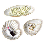 Artisanal Reactive Glaze Shell Tidbit Dish/Tray