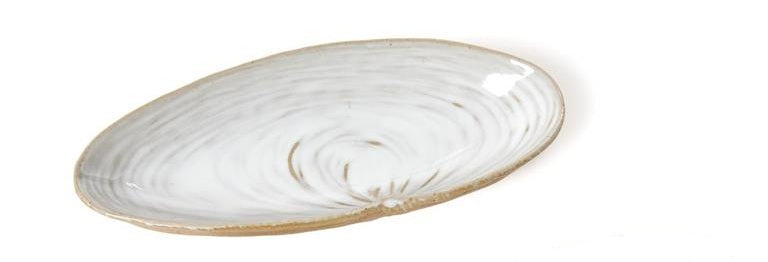 Artisanal Reactive Glaze Shell Tidbit Dish/Tray