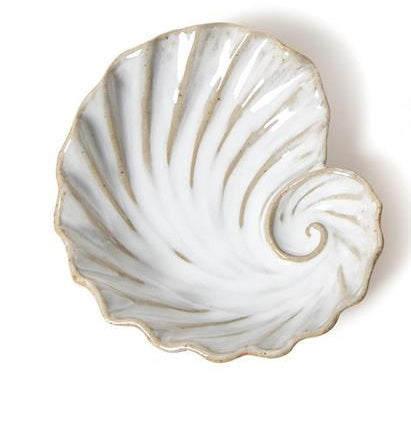 Artisanal Reactive Glaze Shell Tidbit Dish/Tray