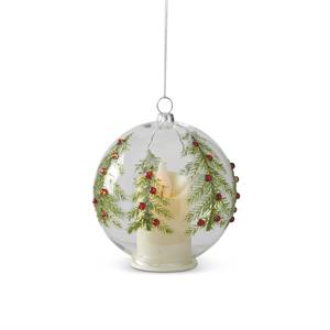 4 Inch LED Ornament Tree With Red Rhinestone