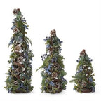 Pine And Blue Berry With Pinecone Tree