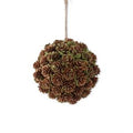 5.25 Inch Green And Brown Pinecone Ball