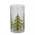 Jeweled Tree Glass Cylinder Candle Slip