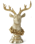 11.75 Inc Gold Deer Bust
