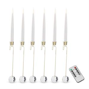 Set Of 6 LED Candle Ornaments