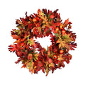 Fall Leaf And Pomegranate Berry Wreath