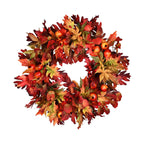 Fall Leaf And Pomegranate Berry Wreath