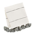 60" x 50" Gray Tassel Throw