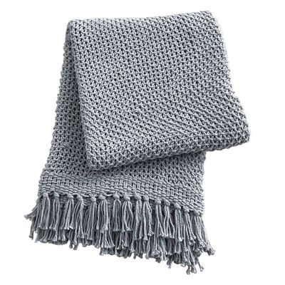 60" x 50" Open Knit Throw Mist