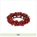 6.5 Inch Mini Sugared Red Berry Candle Ring
