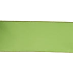 4" Reversible Classic Velvet Wired Ribbon | Lime/Lime | 10 Yard Roll