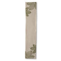 72 Inch Embroidered Green Tropical Leaves Table Runner