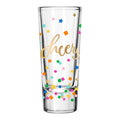 Cheers Confetti Shot Glass