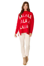 Red Holiday Jacquard Sweater One Size
