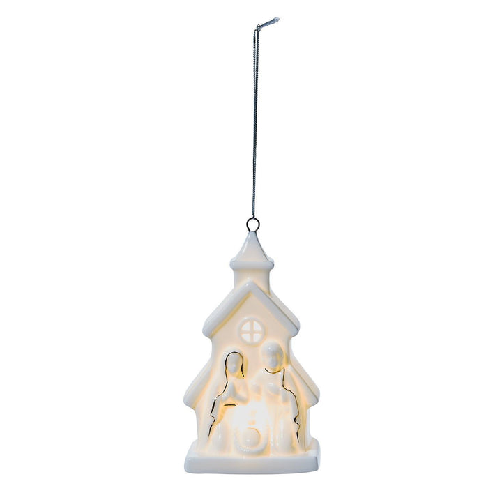 Light-up Manger Ornament