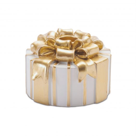 Gold And White Package Taper Holder