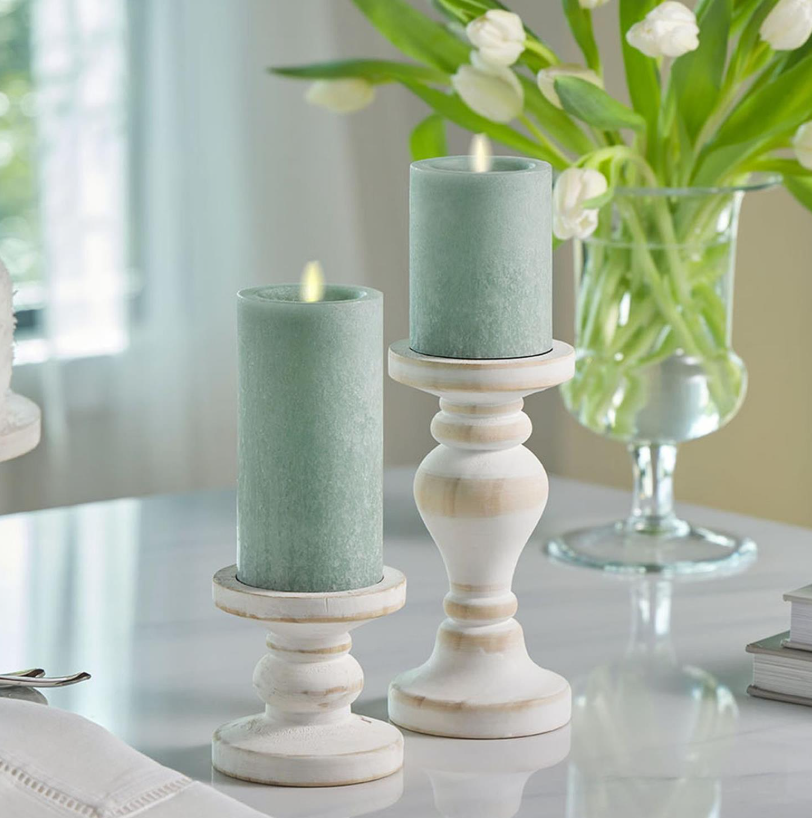 Luminara Iceberg Green 3x6.5 Inch Candle