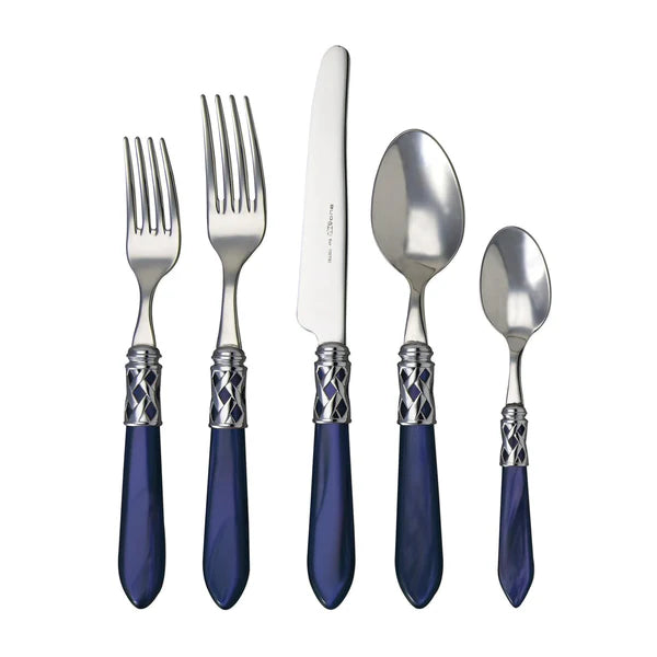 Vietri Aladdin Brilliant Blue Five Piece Place Setting