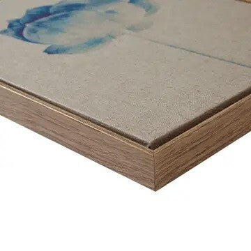 Blue Botanical Linen Print - 1 Flower