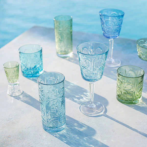 Vietri Barocco Light Blue High Ball Glass