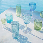 Vietri Barocco Light Blue High Ball Glass