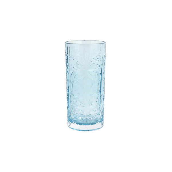 Vietri Barocco Light Blue High Ball Glass