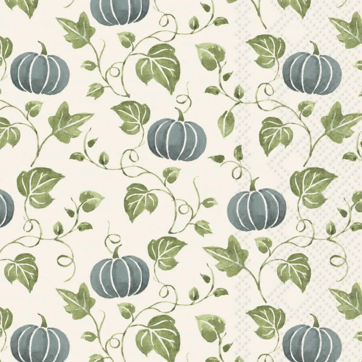 Guest Towel Simple Blue Pumpkin