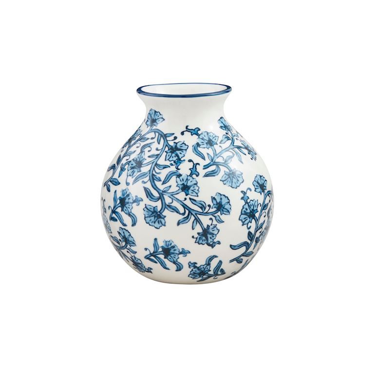 Block Print Flower Vase