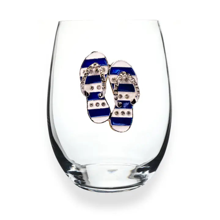 Jeweled Stemless Wine Glass