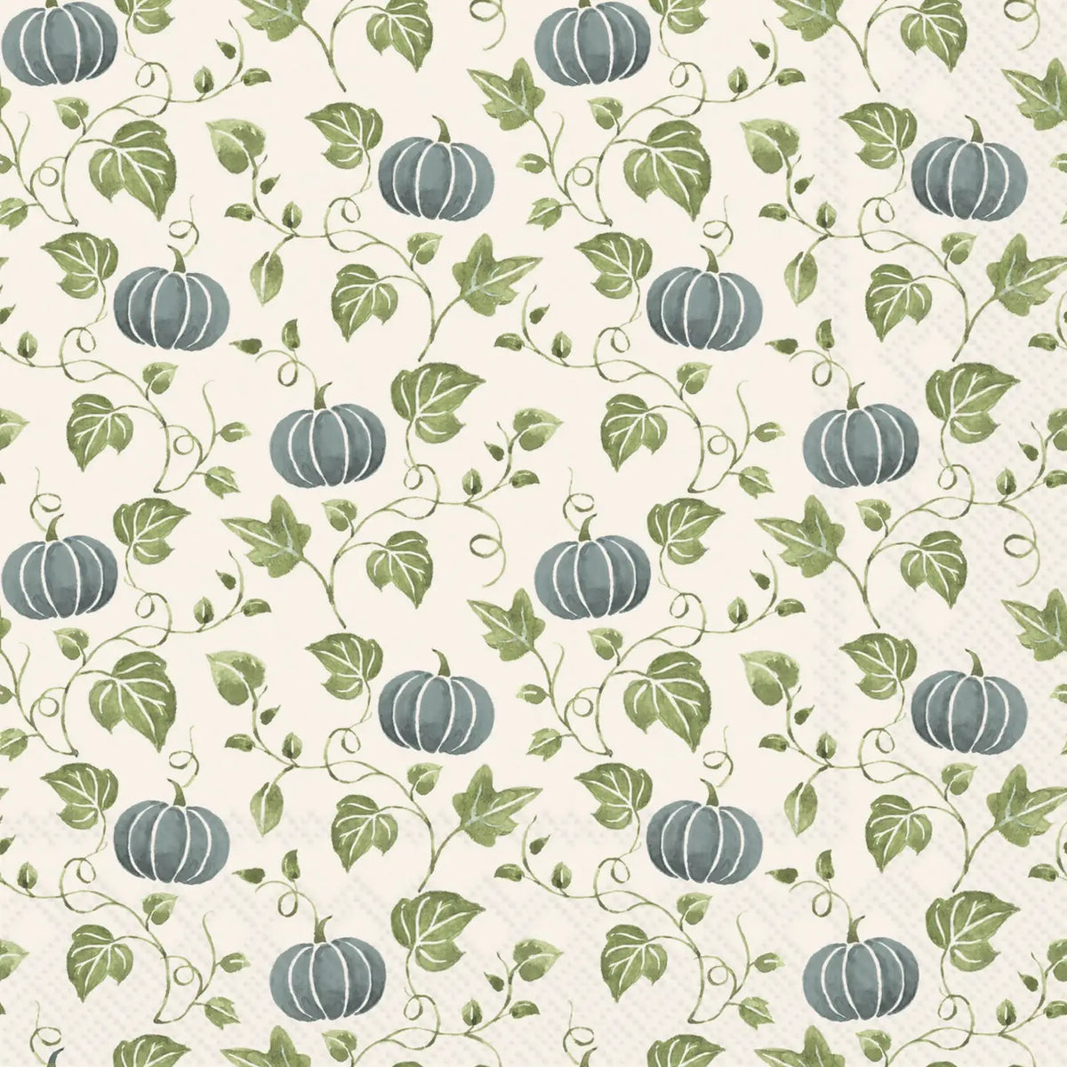 Cocktail Napkin Simple Blue Pumpkin