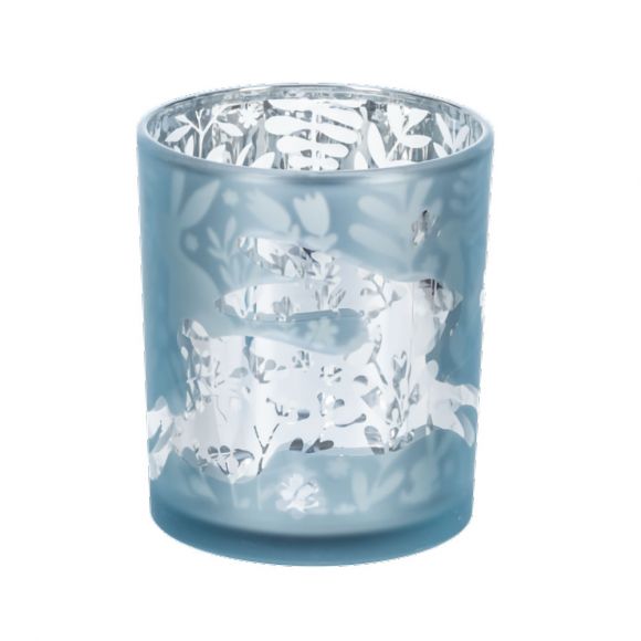Etched Rabbit Tealight Holder