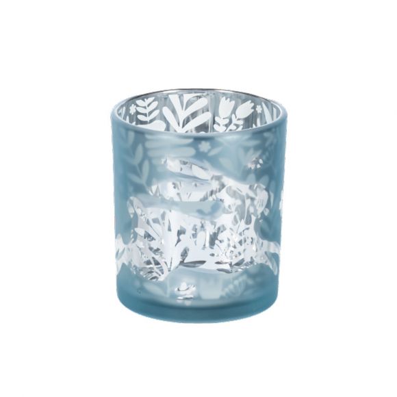 Etched Rabbit Tealight Holder