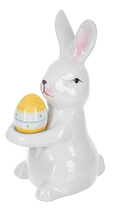Ceramic Rabbit With Yellow Easter Egg