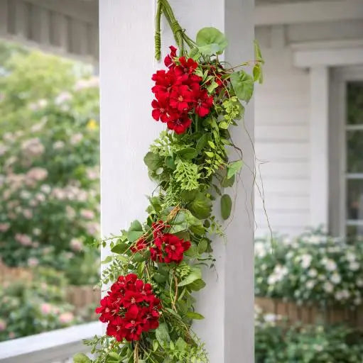 Scarlet Fern Garland 4ft