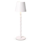 Cordless LED White Bamboo Table Lamp