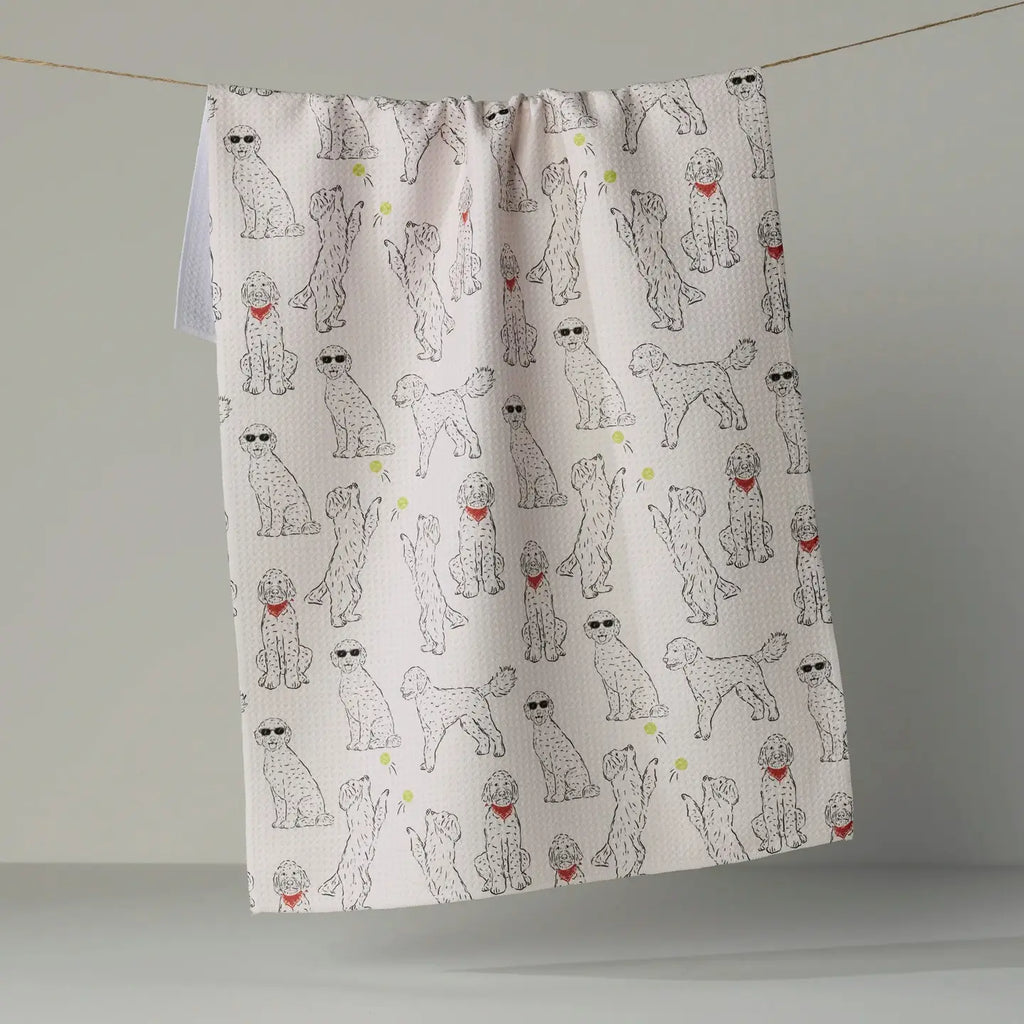 Geometry Dog Themed Tea Towels