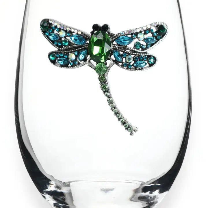 Jeweled Stemless Wine Glass