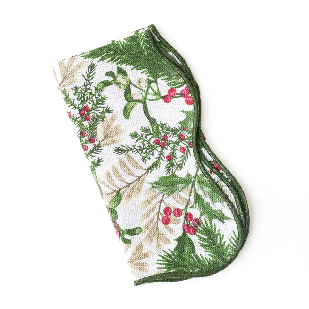 Woodland Berry Scalloped Cotton Dinner Napkin Set Of 4