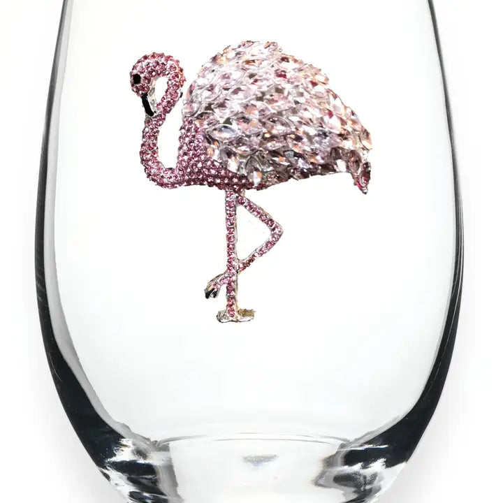Jeweled Stemless Wine Glass