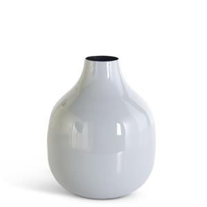 Gray Enameled Metal Vase