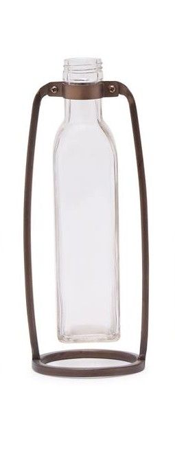Glass Bottle Vases With Metal Stand