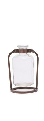 Glass Bottle Vases With Metal Stand