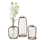 Glass Bottle Vases With Metal Stand