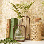 Glass Bottle Vases With Metal Stand